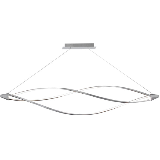 Dainolite SEL-72HP-SC 53W LED Horizontal Pendant, Satin Chrome Finish