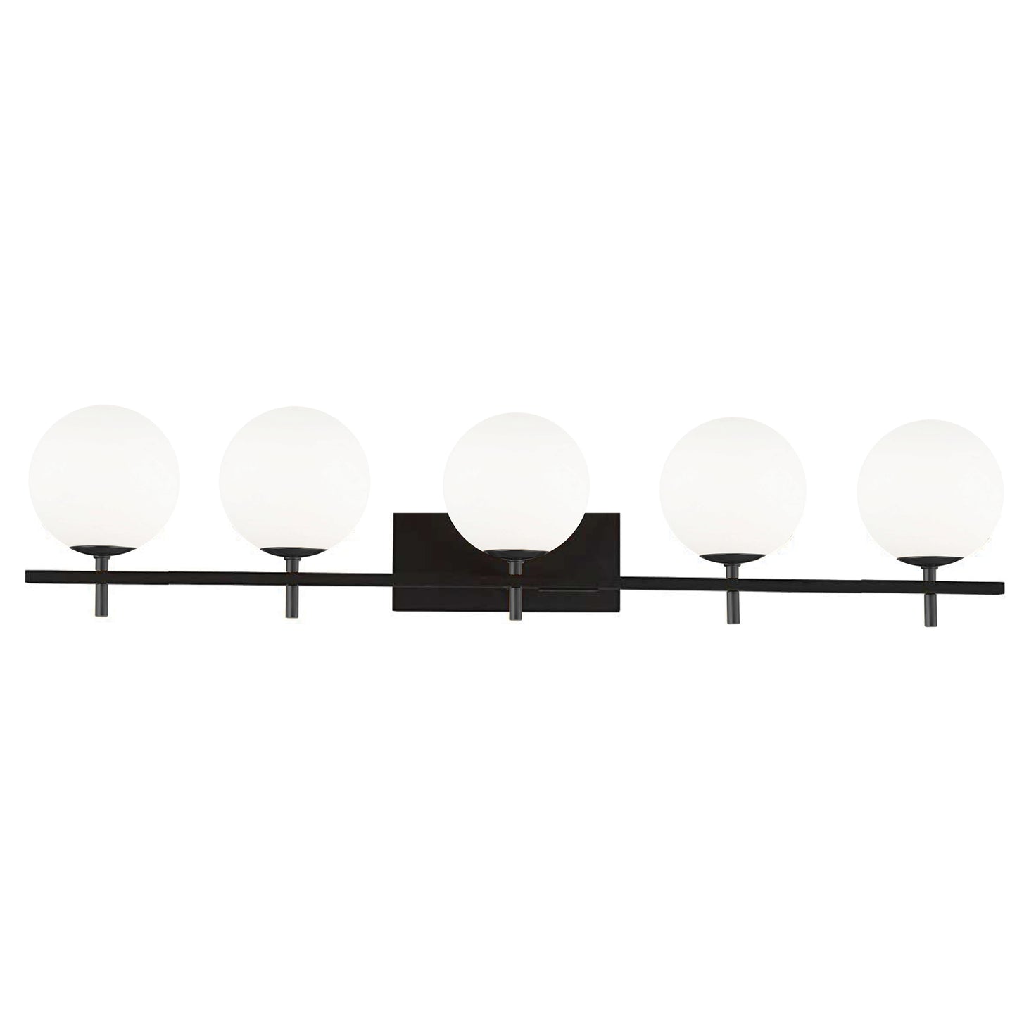 Dainolite 5 Light Halogen Vanity, Matte Black