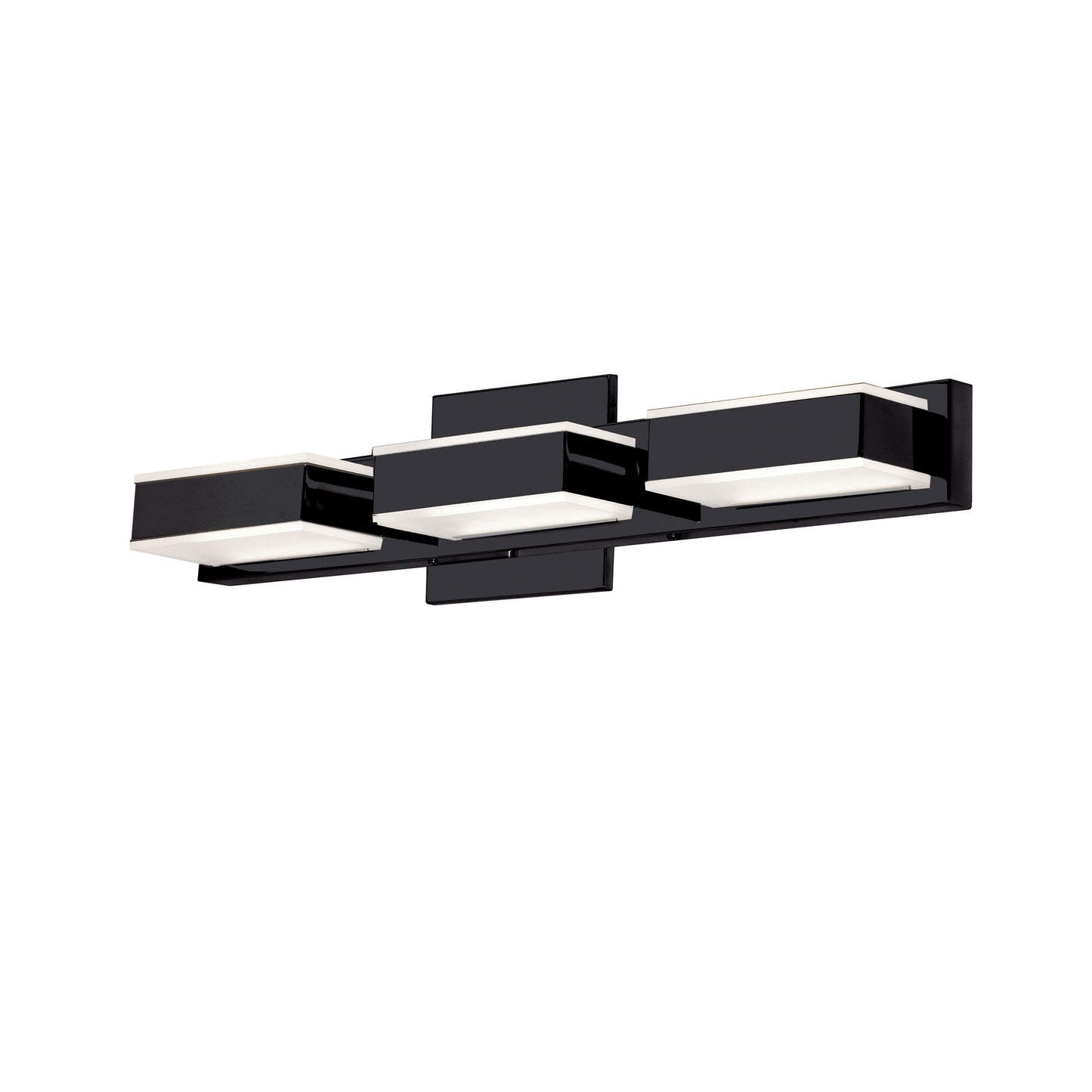 Dainolite 3 Light LED Wall Vanity, Matte Black Finish