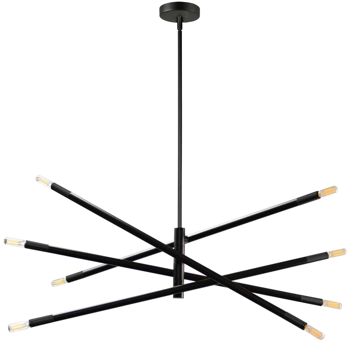 Dainolite 8 Light Incandescent Pendant, Matte Black