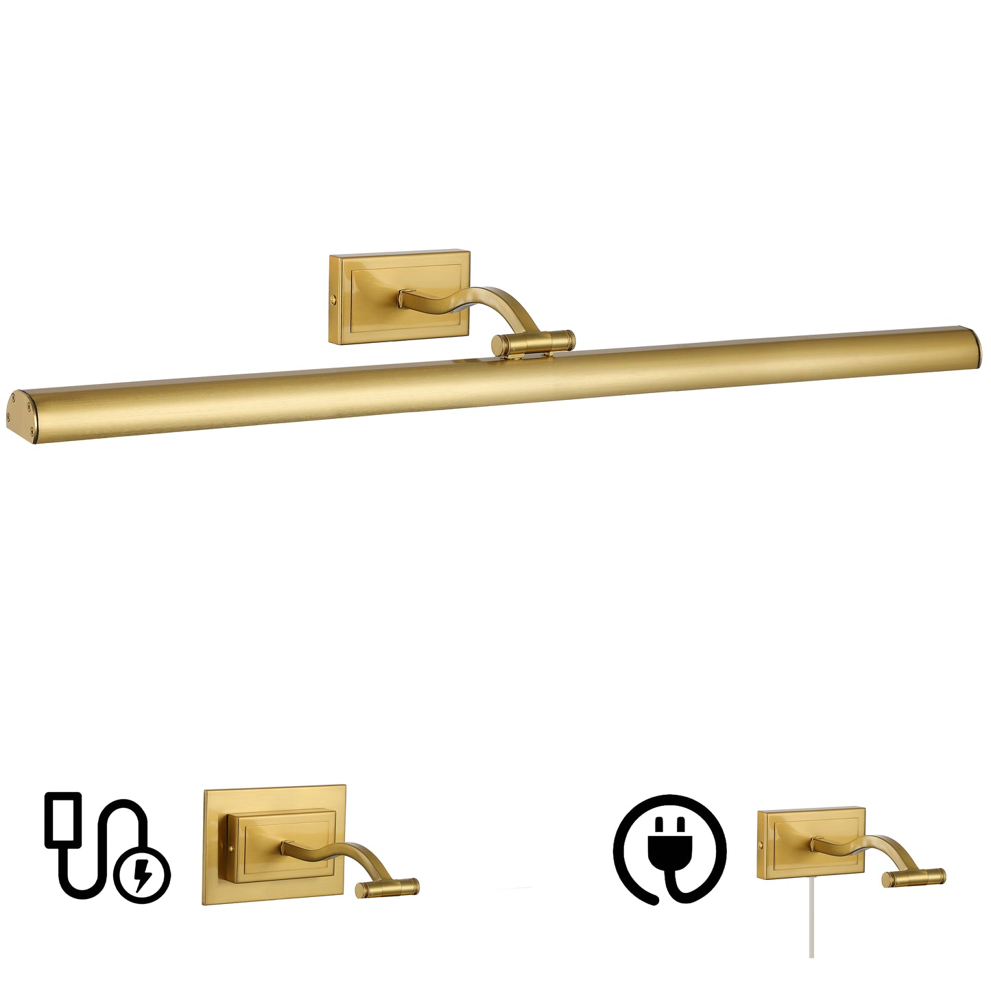Dainolite 5 Colour Change Temp 40W Aged Brass Picture Light