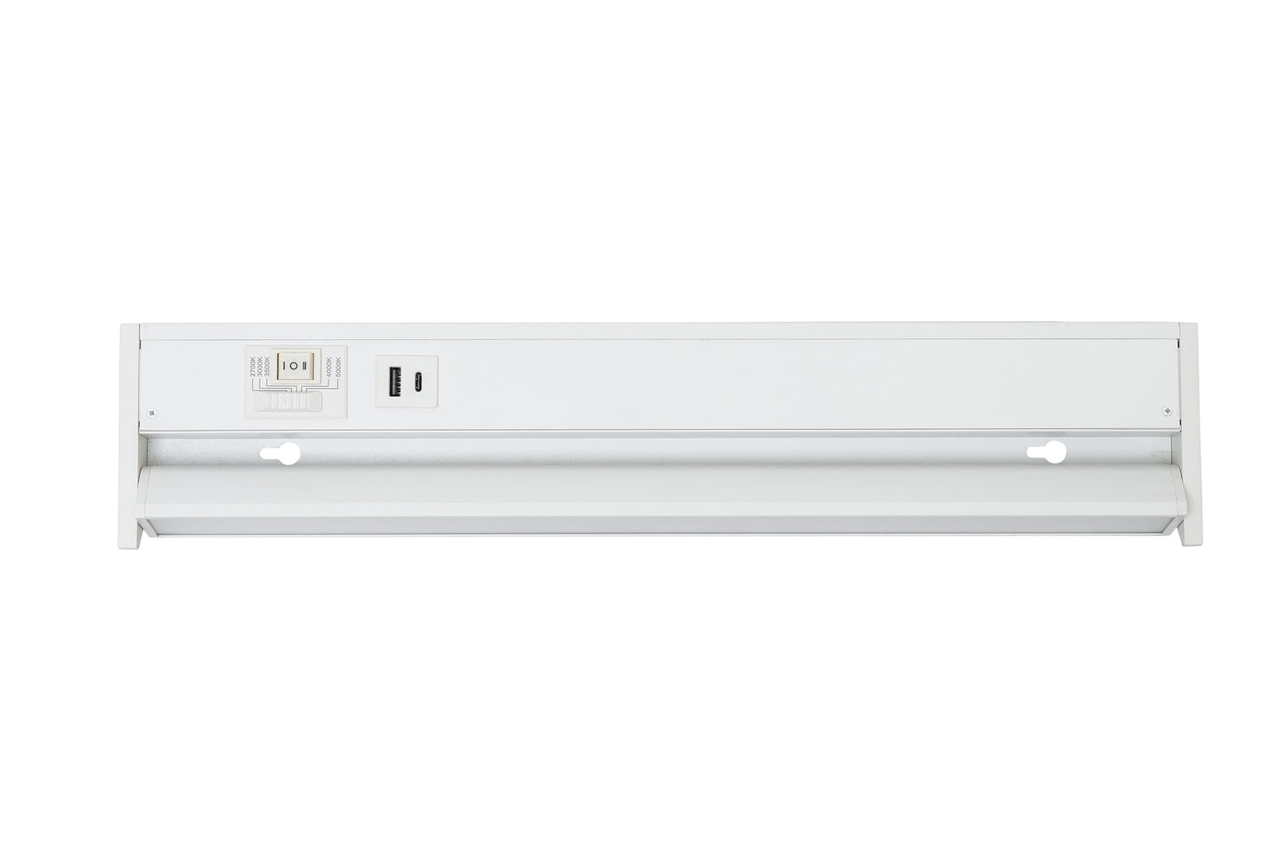 UC18-5K-HL-USB -------- 18" Swivel Series Fixture, 5-Color Selector Switch 2700/3000/3500/4000/5000, Plug-N-Play or Hardwired, USB-A & C Ports, High/Low/Off Selector