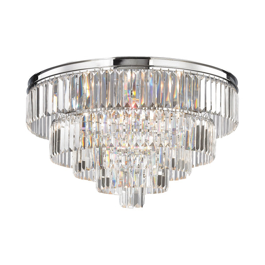 Palacial 6-Light Chandelier in Polished Chrome with Clear Crystal