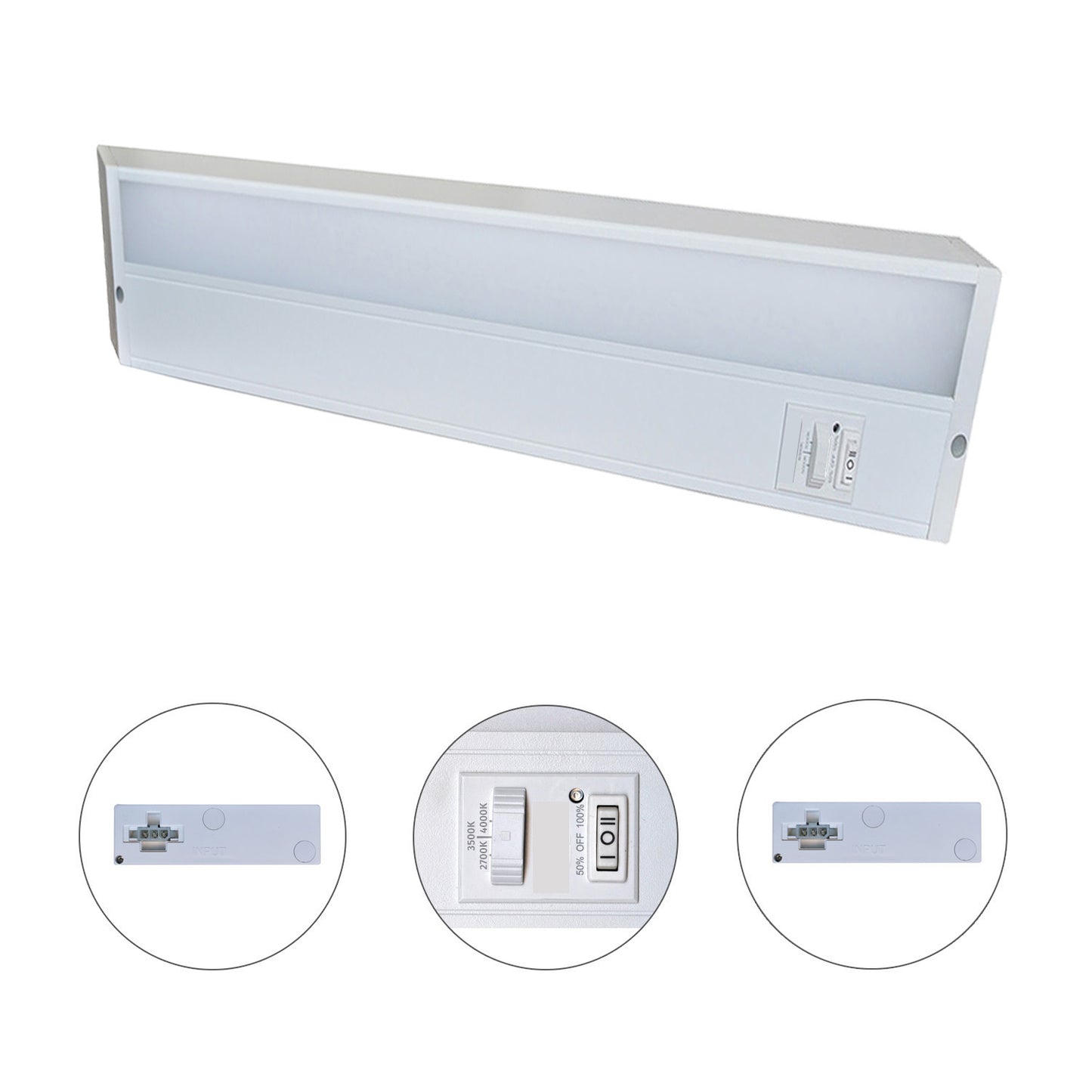 UC12-3K-HL-D LED, Undercabinet with Hi/Low Switch, 2700K/3500K/4000K, 12"L, 6W