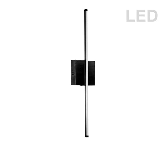 Dainolite ARY-2519LEDW-MB 19W LED Wall Sconce, Matte Black with White Acrylic Diffuser