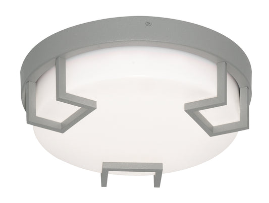 AFX Inc. BMF1228LAJD2TG Beaumont Outdoor Flush Mount Drum Ceiling Fixture/Wall Sconce, Textured Grey