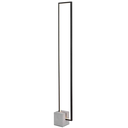 Dainolite FLN-LEDF55-MB 34W LED Floor Lamp Black Finish with Concrete Base