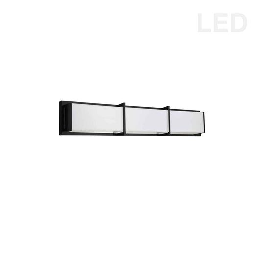 Dainolite VLD-413-MB 36W Matte Black Vanity Light w/ White Acrylic Diffuser