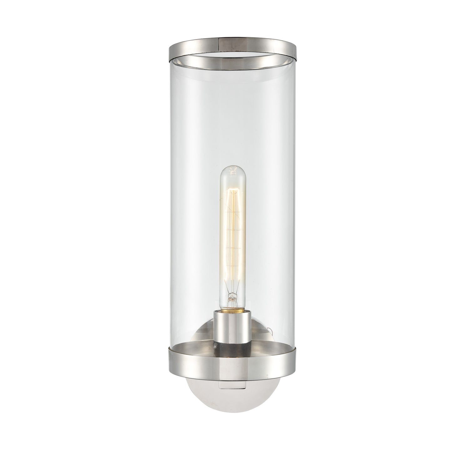 WV311601PNCG Revolve II 1 Light 5-5/8" Polished Nickel | Clear Glass Sconce