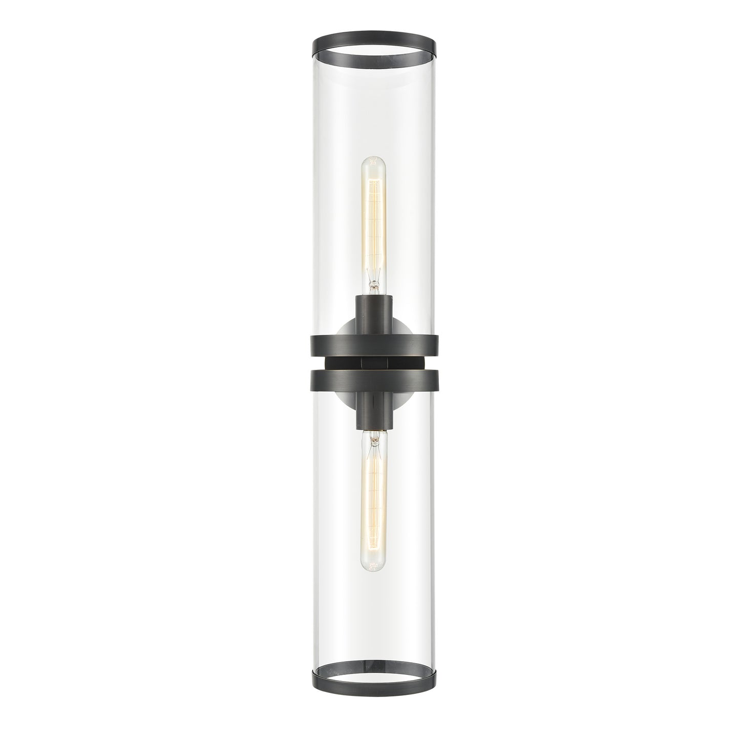 WV311602UBCG Revolve II 2 Light 5-5/8" Urban Bronze | Clear Glass Sconce