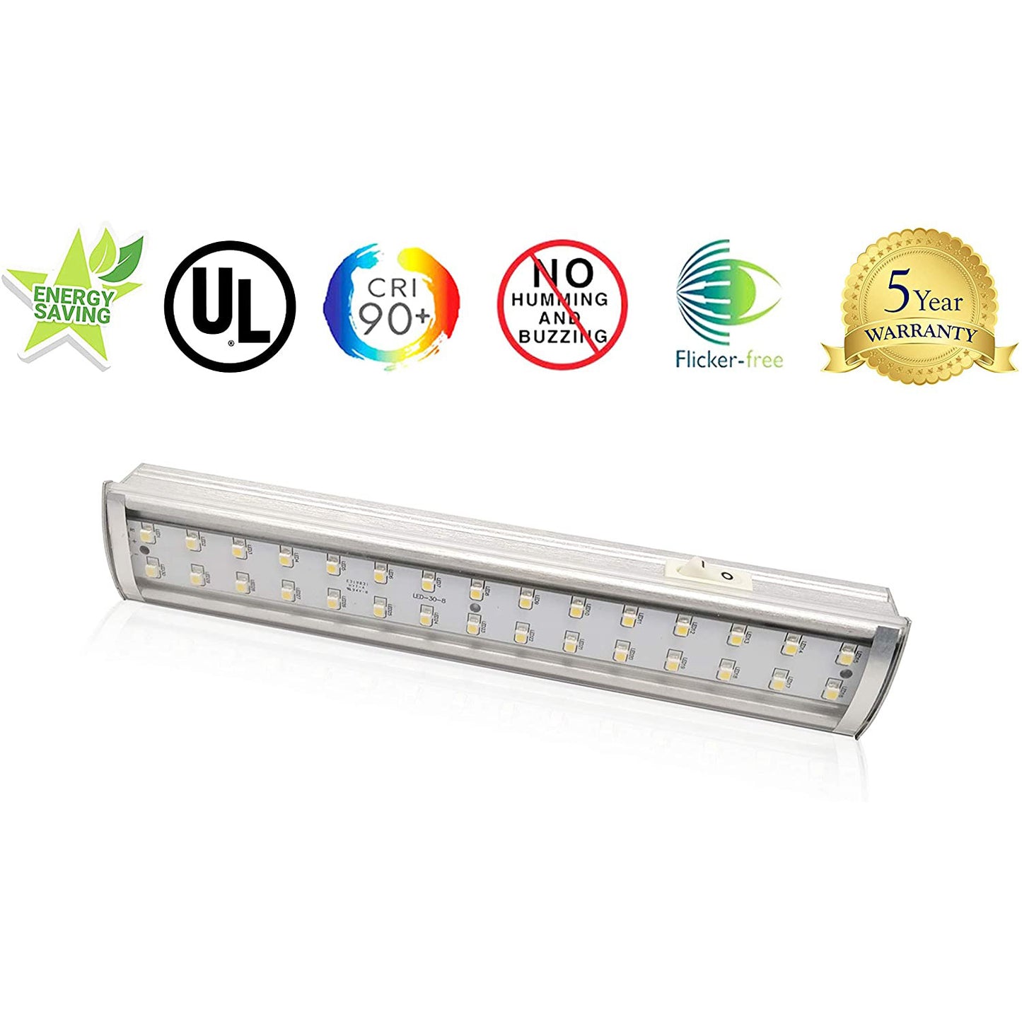 ZX506-CW, LED Task/Accent, Frosted Diffuser, On/Off Rocker Switch, 90 CRI, 4500K, 8"L, 2.5W