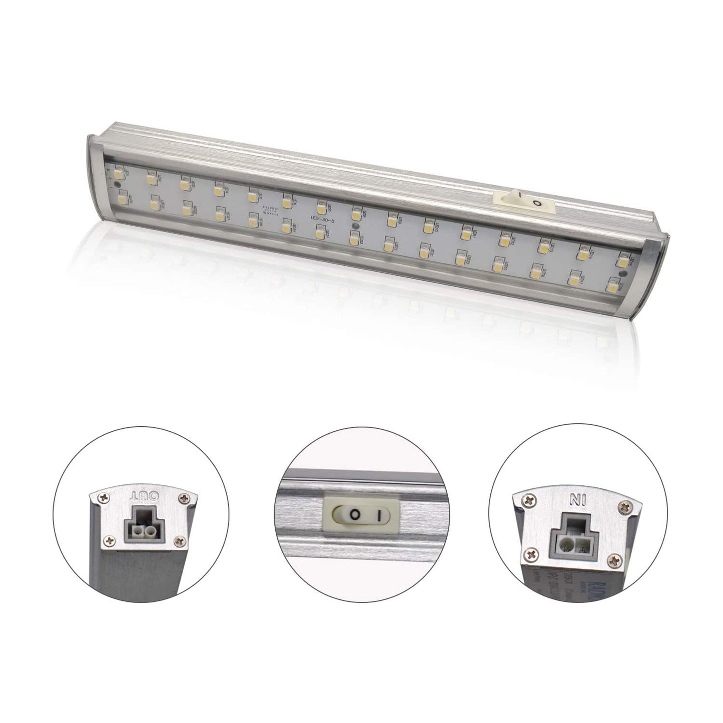 ZX506-CW, LED Task/Accent, Frosted Diffuser, On/Off Rocker Switch, 90 CRI, 4500K, 8"L, 2.5W