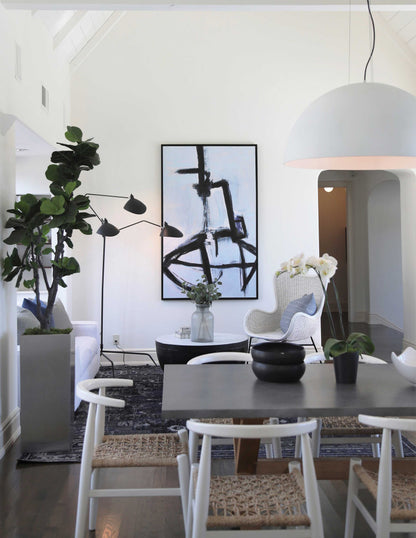 Dainolite 3 Bulb Pendant, White Finish
