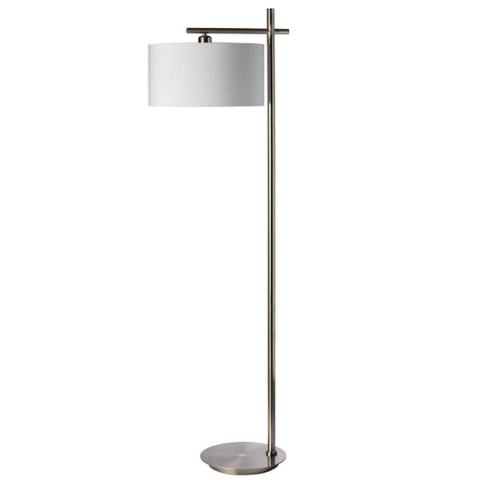 Dainolite 131F-SC 1 Light Floor Lamp, Satin Chrome Finish