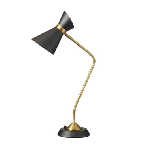 Dainolite 1679T-BK-VB 1 Light  Table Lamp, Matte Black / Vintage Bronze