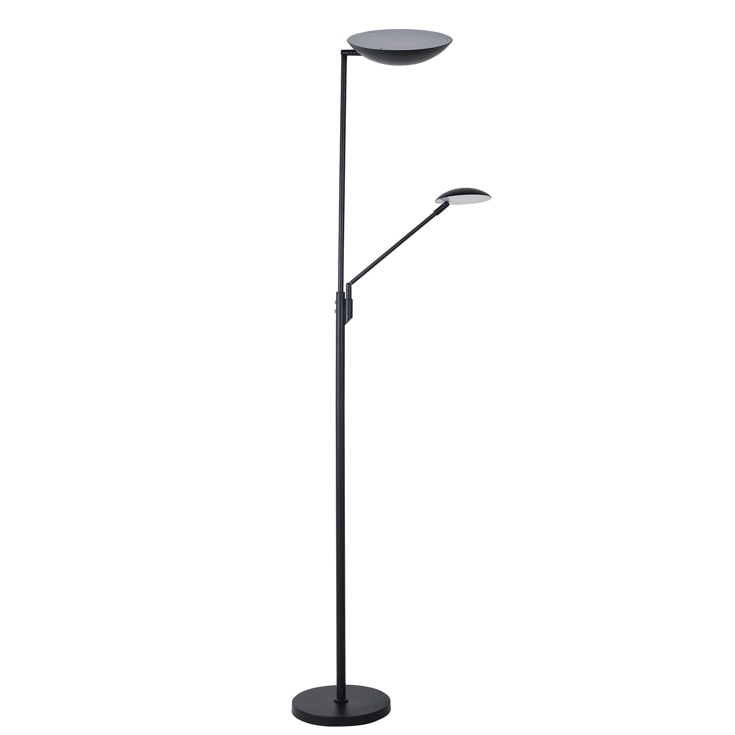Dainolite Mother & Son LED Floor Lamp, Black Finish