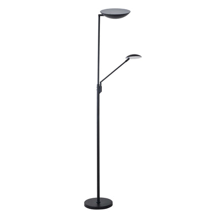 Dainolite Mother & Son LED Floor Lamp, Black Finish
