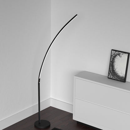 Dainolite 16W LED Floor Lamp Matte Black Finish