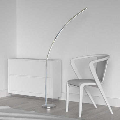 Dainolite 16W LED Floor Lamp Polished Chrome Finish