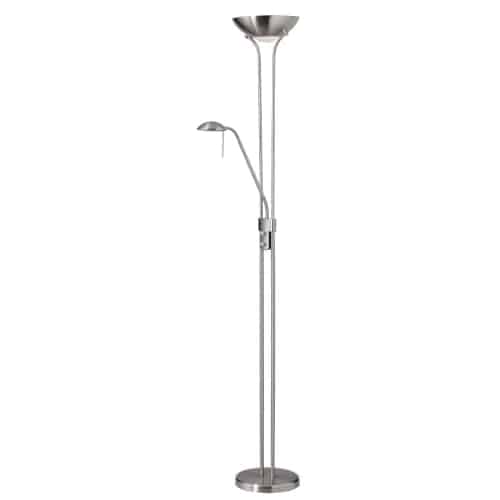 Dainolite Mother/Son Floor Lamp, Satin Chrome