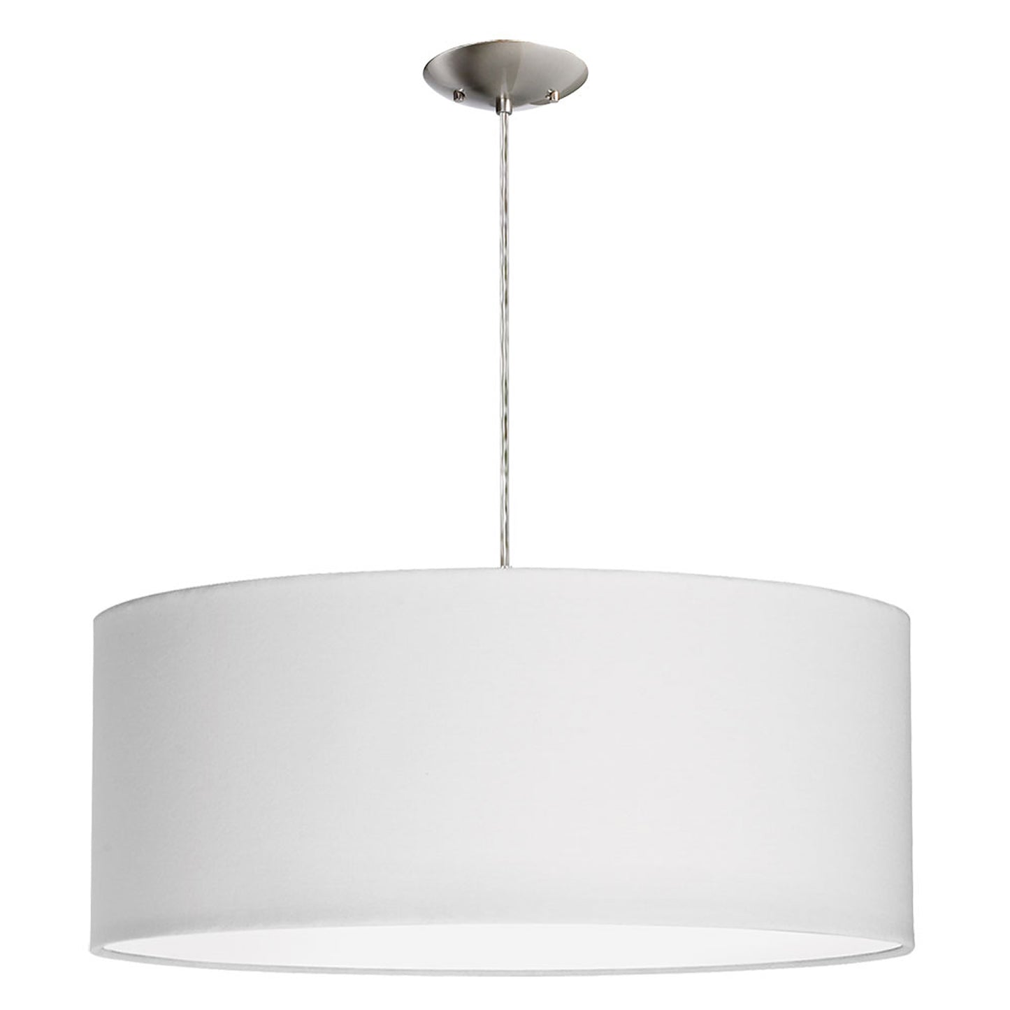 Dainolite 572210-SC-WH 3 Light Drum Pendant with White Shade and Diffuser