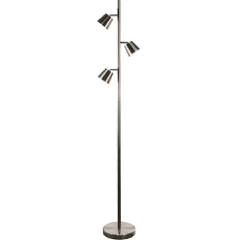 Dainolite 625LEDF-SC 3 Light LED Floor Lamp, Satin Chrome Finish