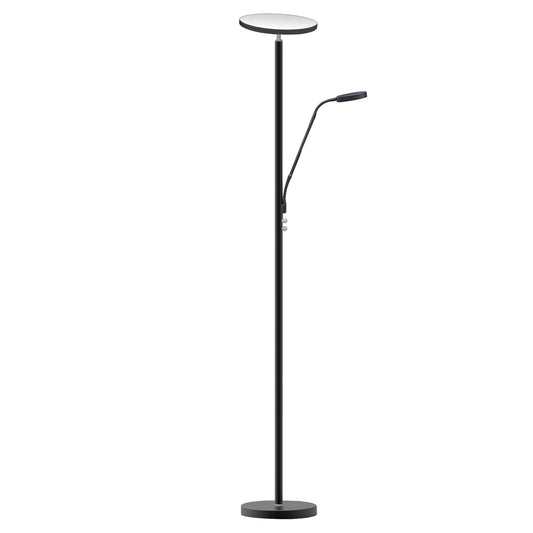 Dainolite 801LEDF-SB Mother and Son LED Floor Lamp, Satin Black Finish