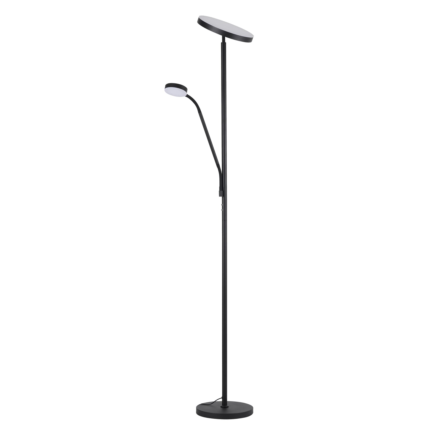 Dainolite Mother and Son LED Floor Lamp, Sandy Black Finish