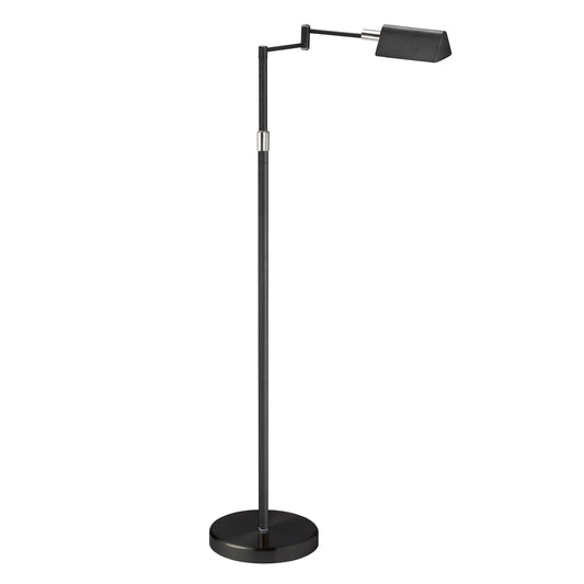 Dainolite 9257LEDF-BK 9W LED Swing Arm Floor Lamp, Black Finish