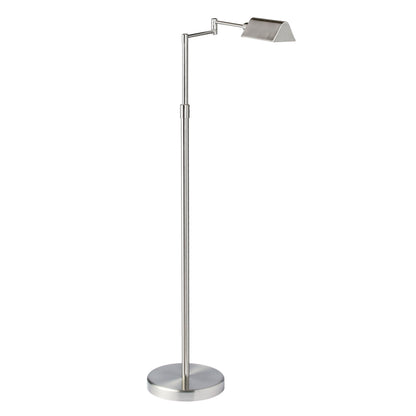 Dainolite 9W LED Swing Arm Floor Lamp, Satin Nickel Finish