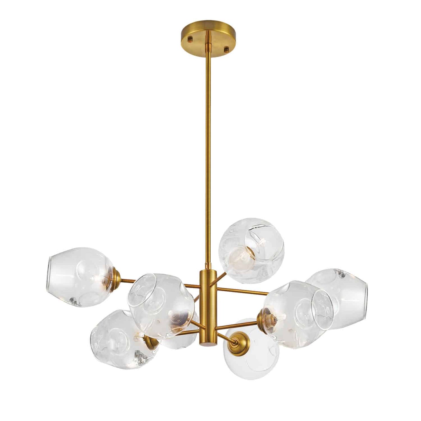 Dainolite ABI-268P-VB-SP-CLR 8 Light Halogen Pendant, Vintage Bronze with Clear Glass