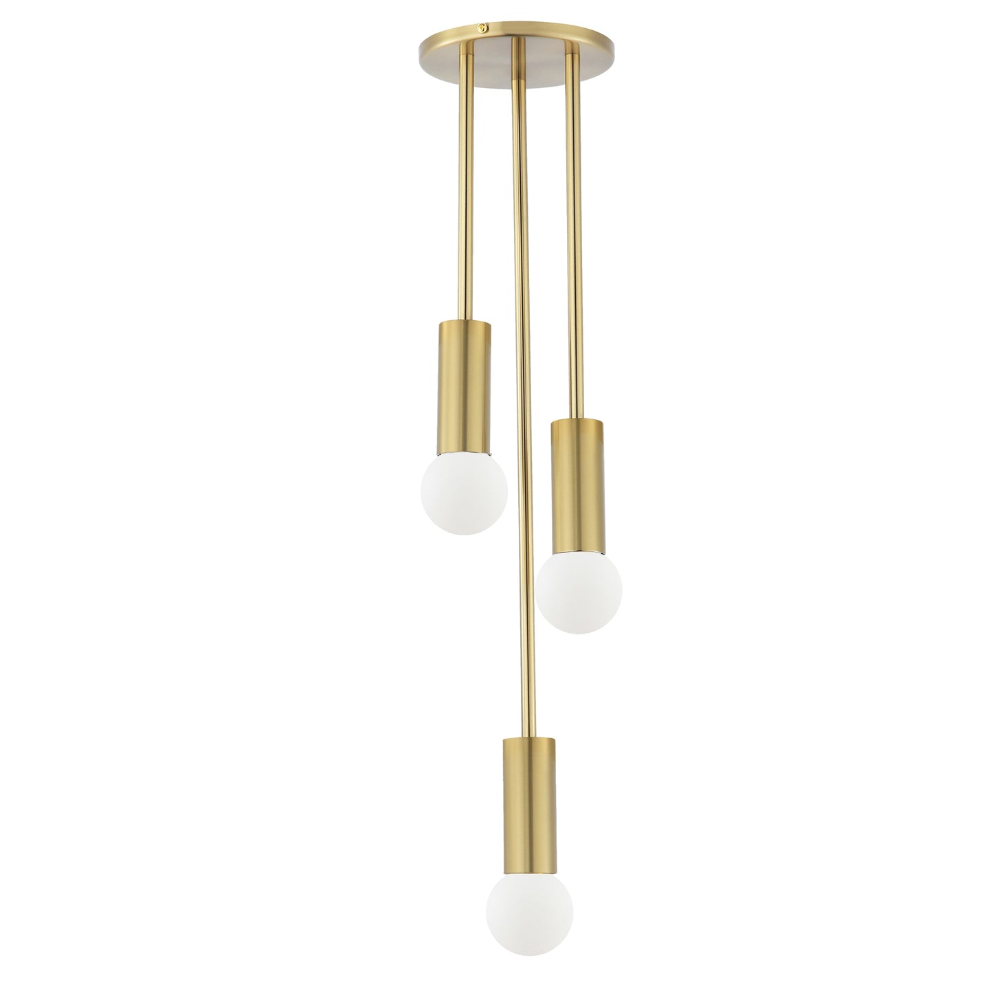 Dainolite ADS-63P-AGB 3 Light Incandescent Pendant, Aged Brass