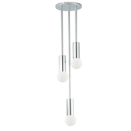 Dainolite ADS-63P-PC 3 Light Incandescent Pendant, Polished Chrome