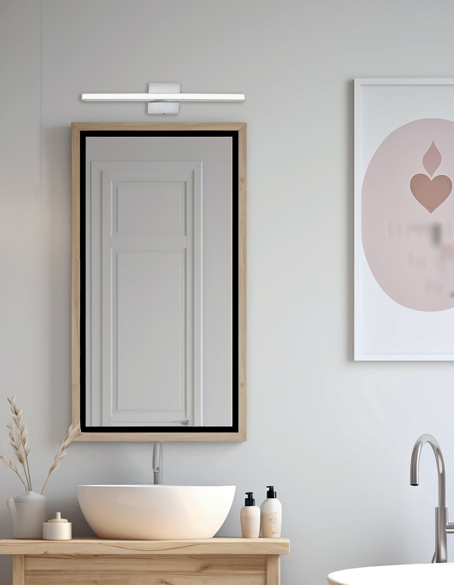 Dainolite 18W Colour Changing Vanity Polished Chrome with Frosted Acrylic Diffuser