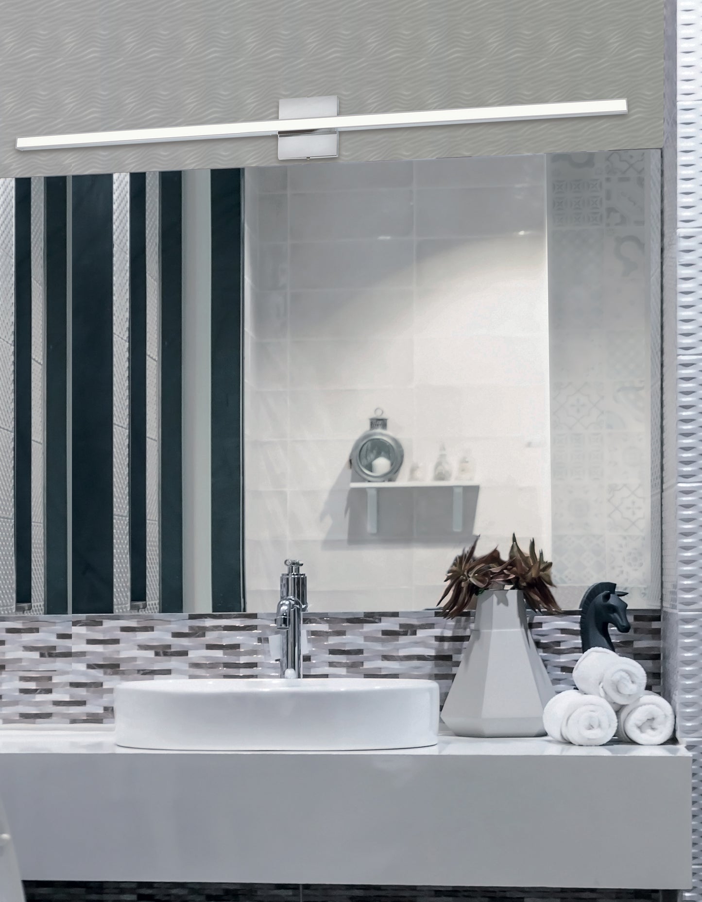 Dainolite 36W Colour Changing Vanity Polished Chrome with Frosted Acrylic Diffuser