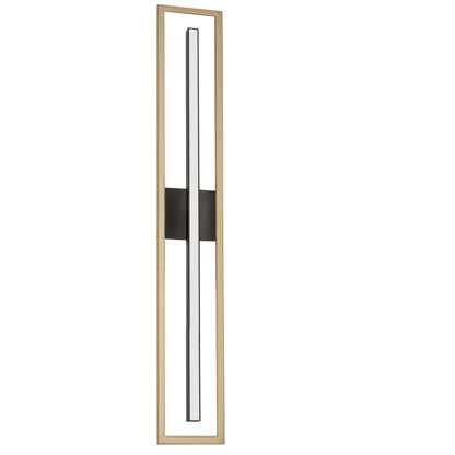 Dainolite 18W Aged Brass & Matte Black Vanity