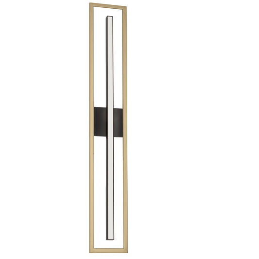 Dainolite 18W Aged Brass & Matte Black Vanity