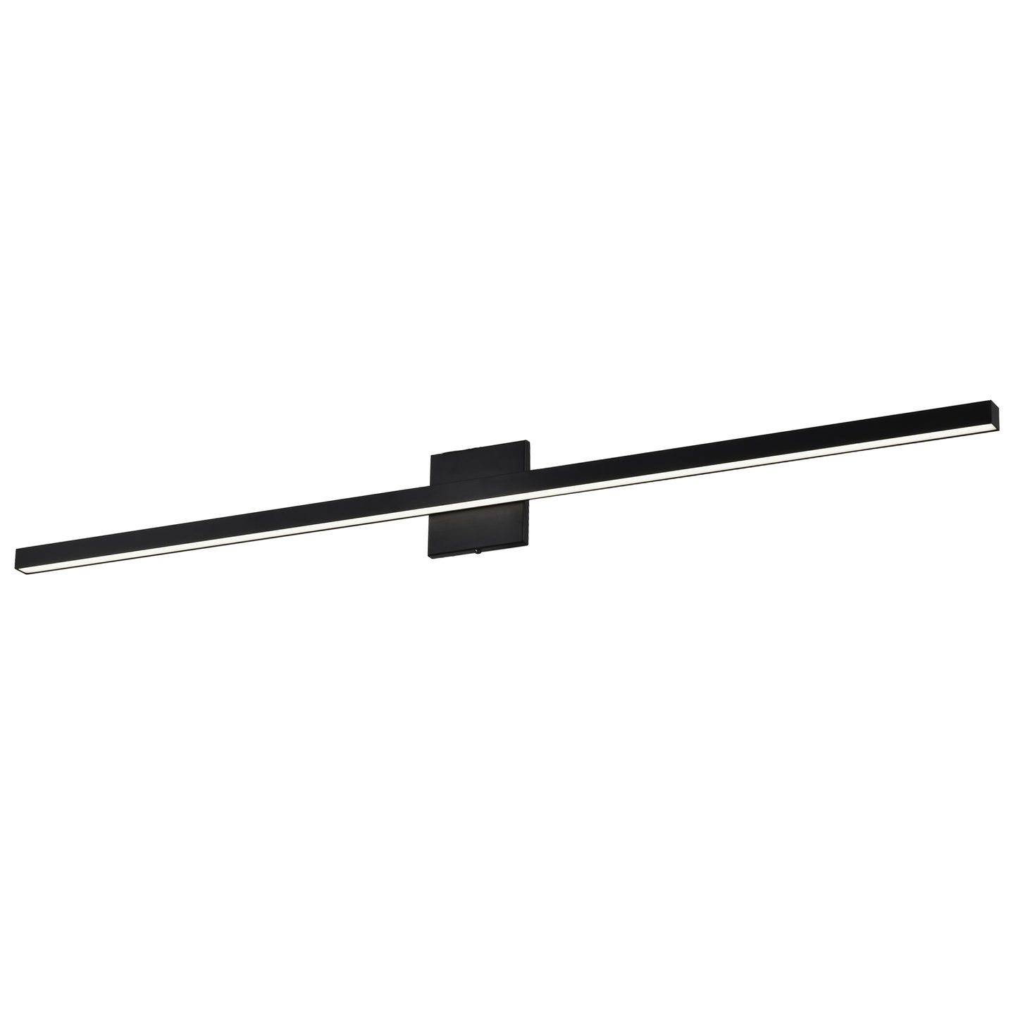 Dainolite 36W Vanity, Matte Black with Frosted Acrylic Diffuser