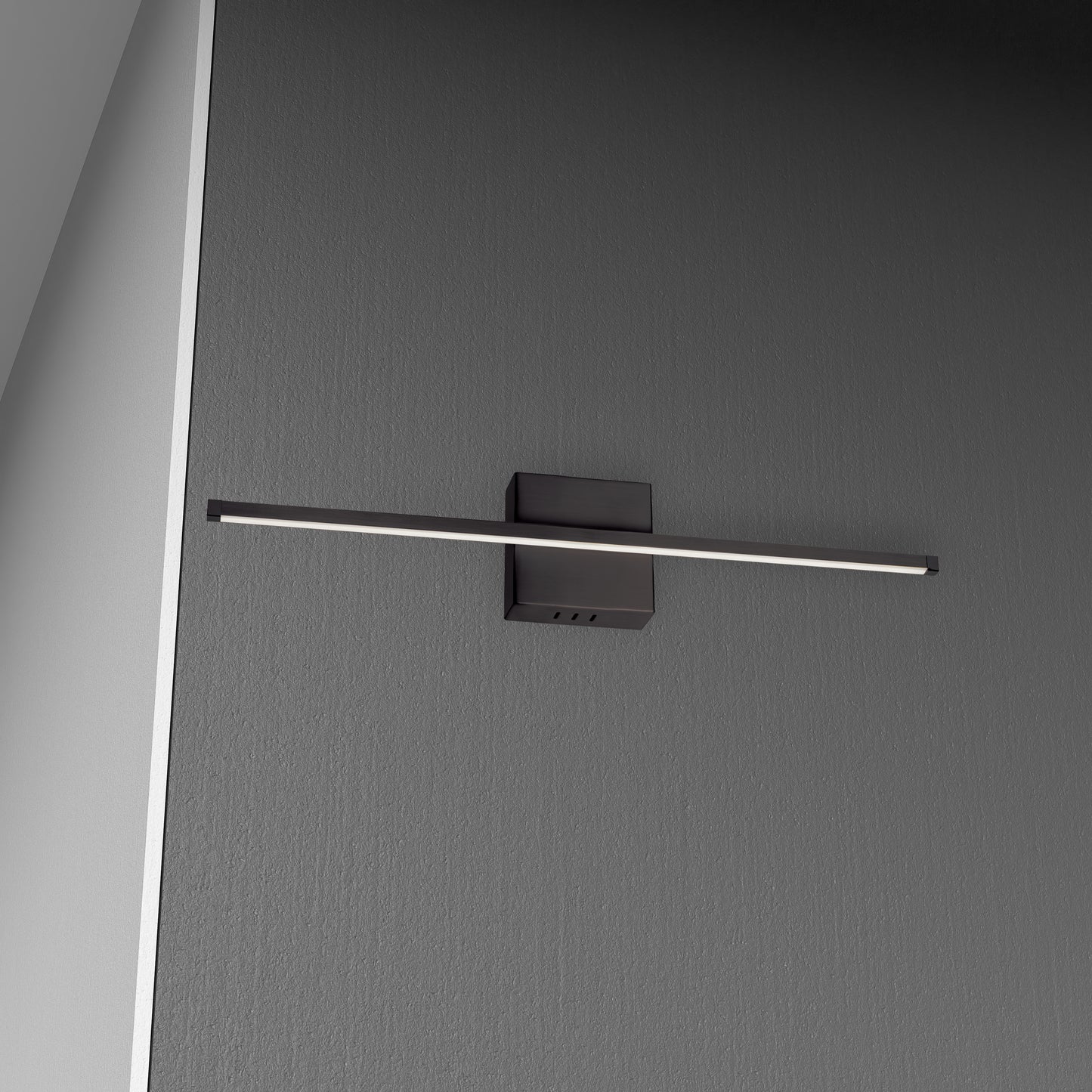 Dainolite 19W LED Wall Sconce, Matte Black with White Acrylic Diffuser