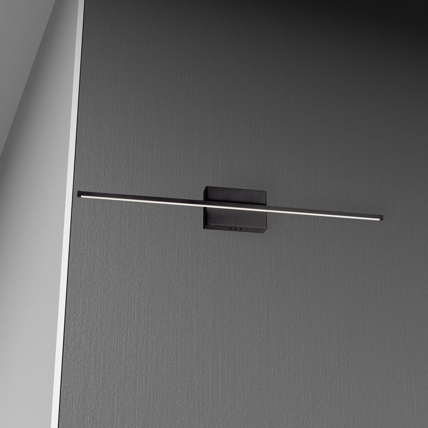 Dainolite 30W LED Wall Sconce, Matte Black with White Acrylic Diffuser