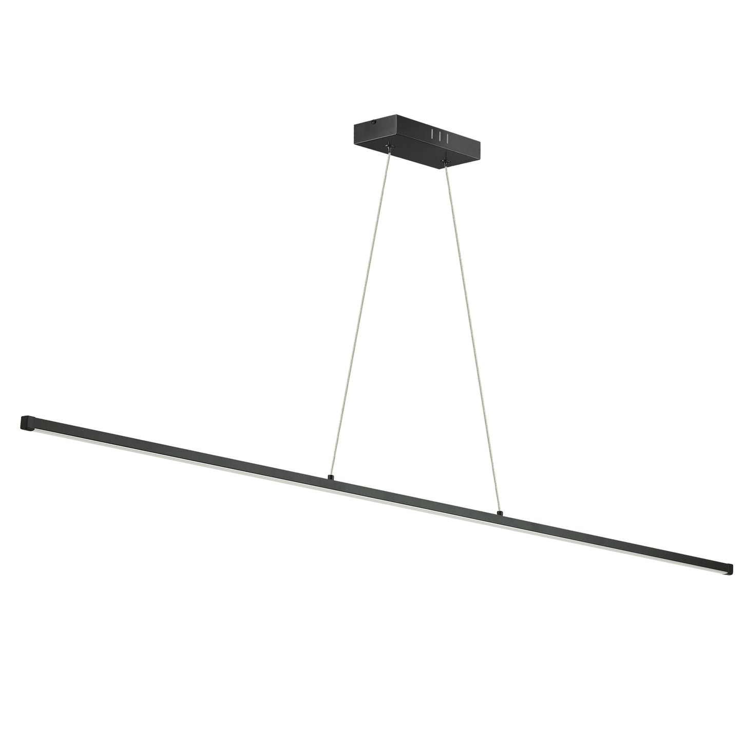 Dainolite 30W LED Horizontal Pendant, Matte Black with White Acrylic Diffuser