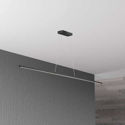 Dainolite 30W LED Horizontal Pendant, Matte Black with White Acrylic Diffuser