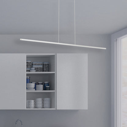 Dainolite 30W Horizontal Matte White Pendant w/ White Acrylic Diffuser