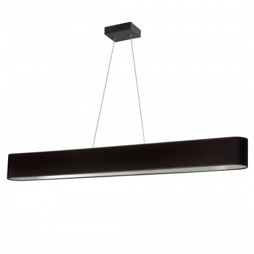 Dainolite AUB-R5030HP-MB-697 30W Horizontal Matte Black Pendant with Black/Silver Shade