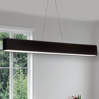 Dainolite 30W Horizontal Matte Black Pendant w/ Black Shade