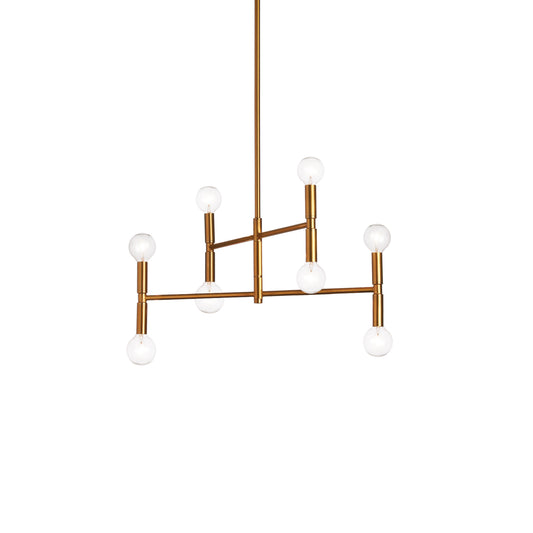 Dainolite 8 Light Incandescent Vintage Bronze Chandelier