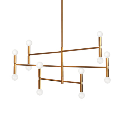 Dainolite 12 Light Chandelier, Vintage Bronze Finish