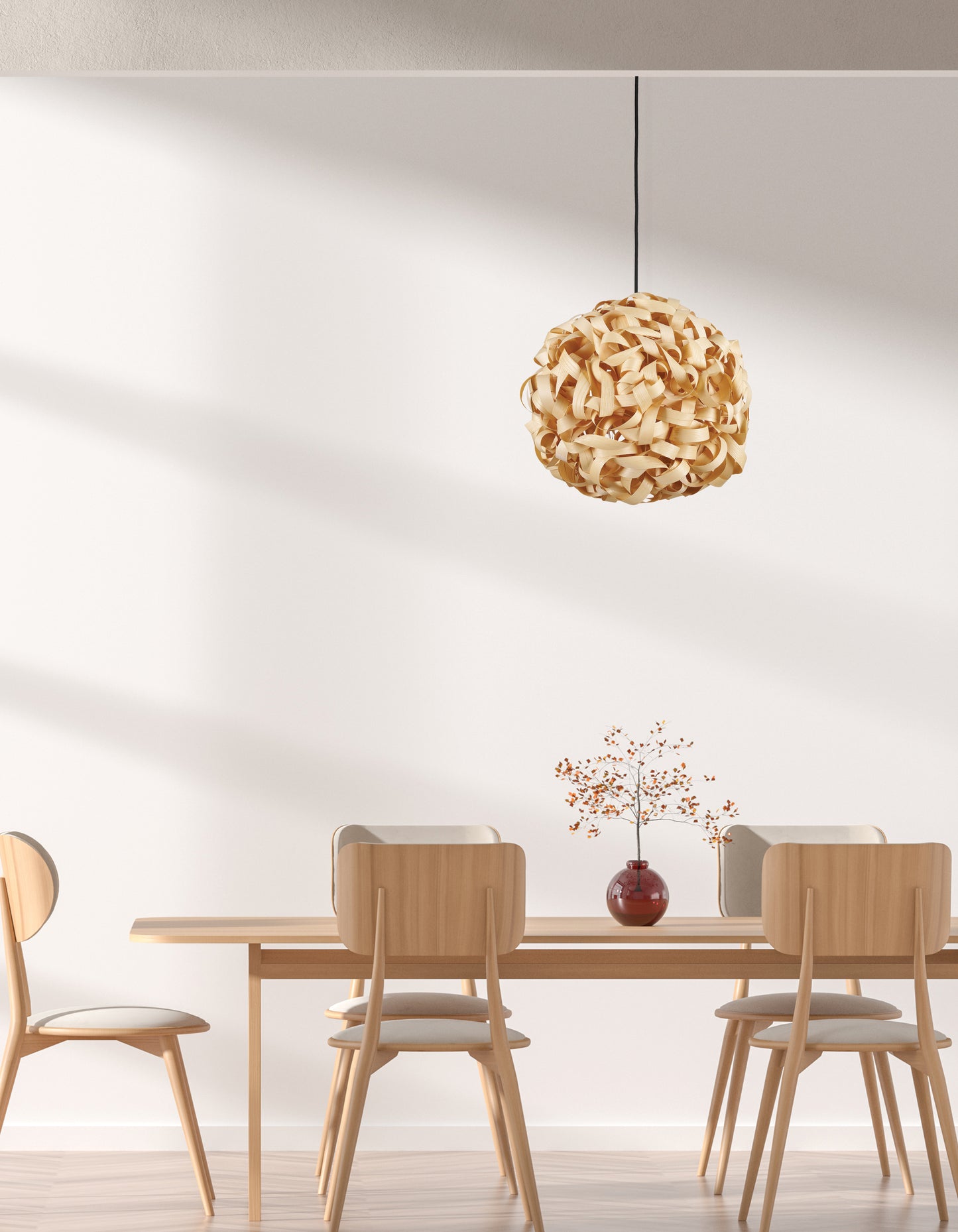 Dainolite 1 Light Incandescent Bamboo Pendant Matte Black