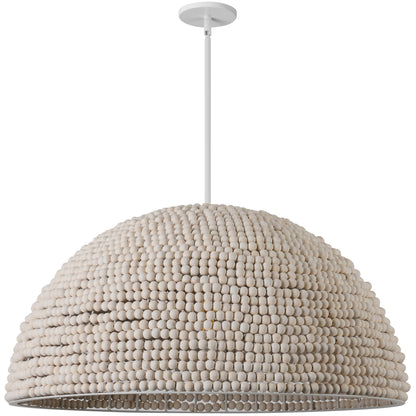 Dainolite 4 Light Incandescent Vintage White Pendant