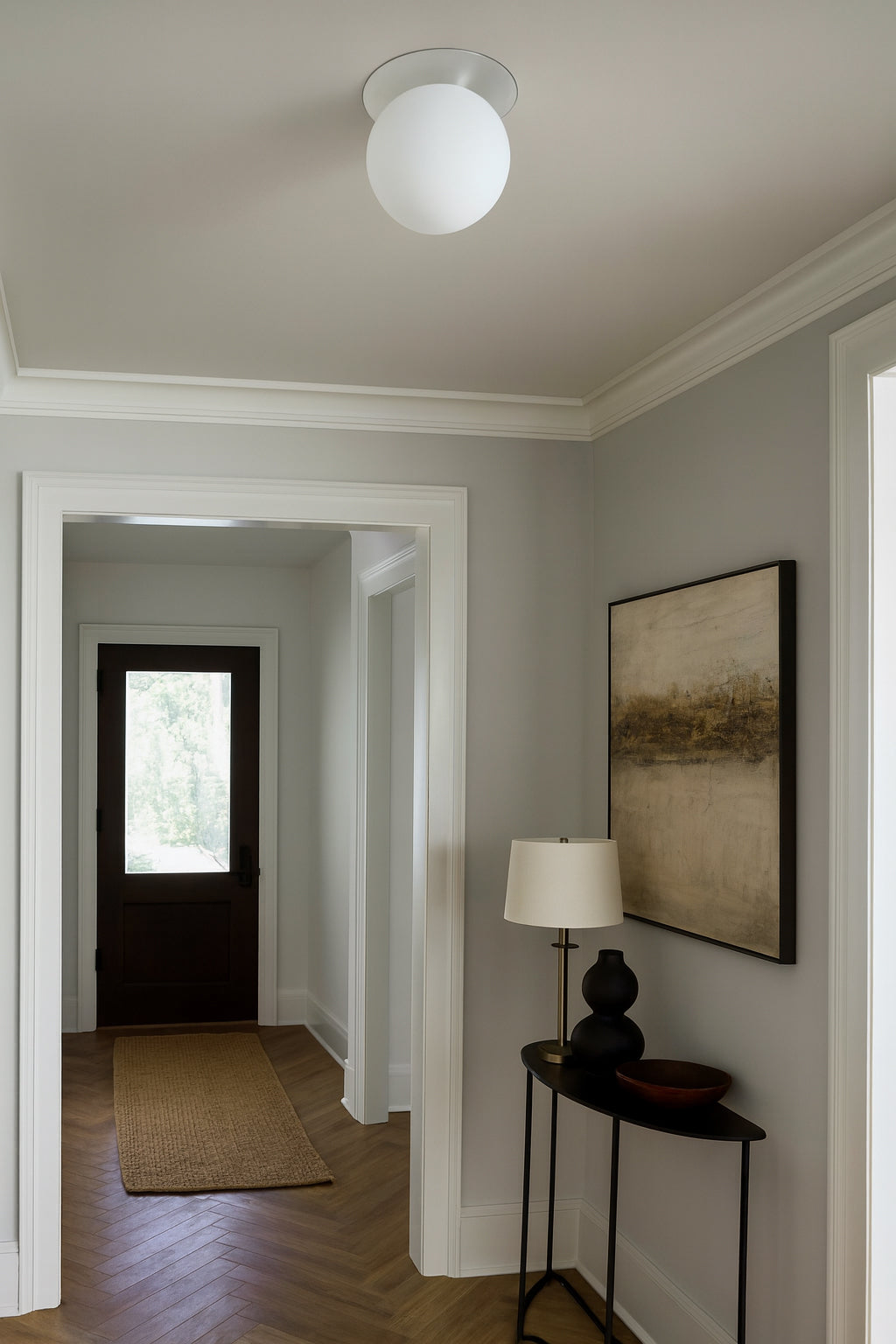 Dainolite 1 Light Polished Chrome Incandescent Wall Sconce with White Glass Globe